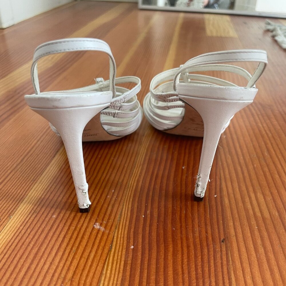 Jimmy Choo Leather Cutout Accent Slingback Sandals - Picture 5 of 5